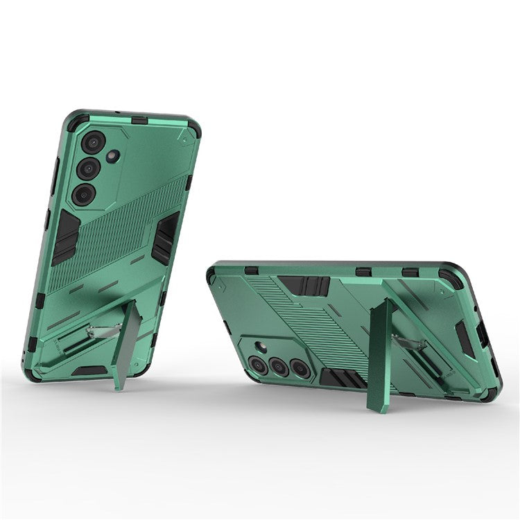 For Samsung Galaxy M55 5G / C55 5G / F55 5G Case Kickstand Protective PC+TPU Phone Cover - Green