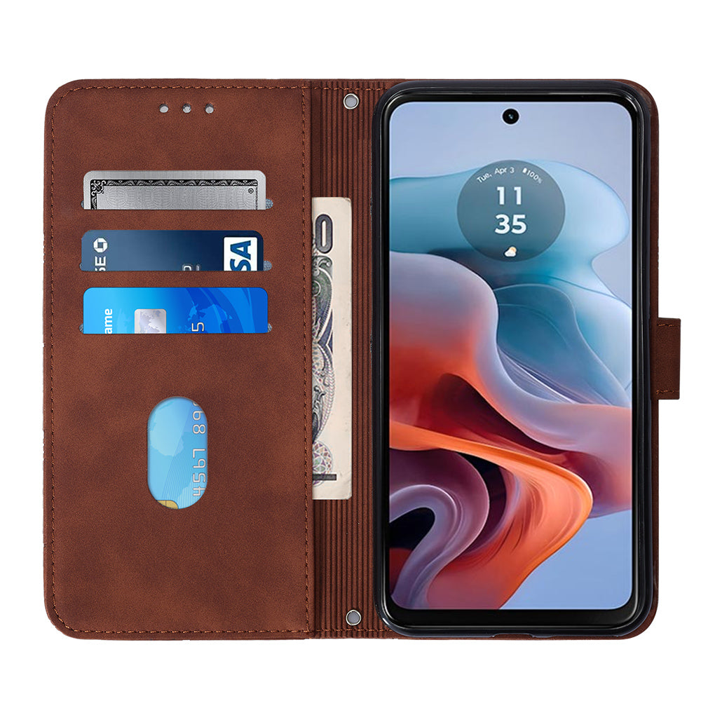 YB Imprinting Series-2 for OnePlus Nord CE4 5G Leather Wallet Case Crossbody Phone Cover - Brown