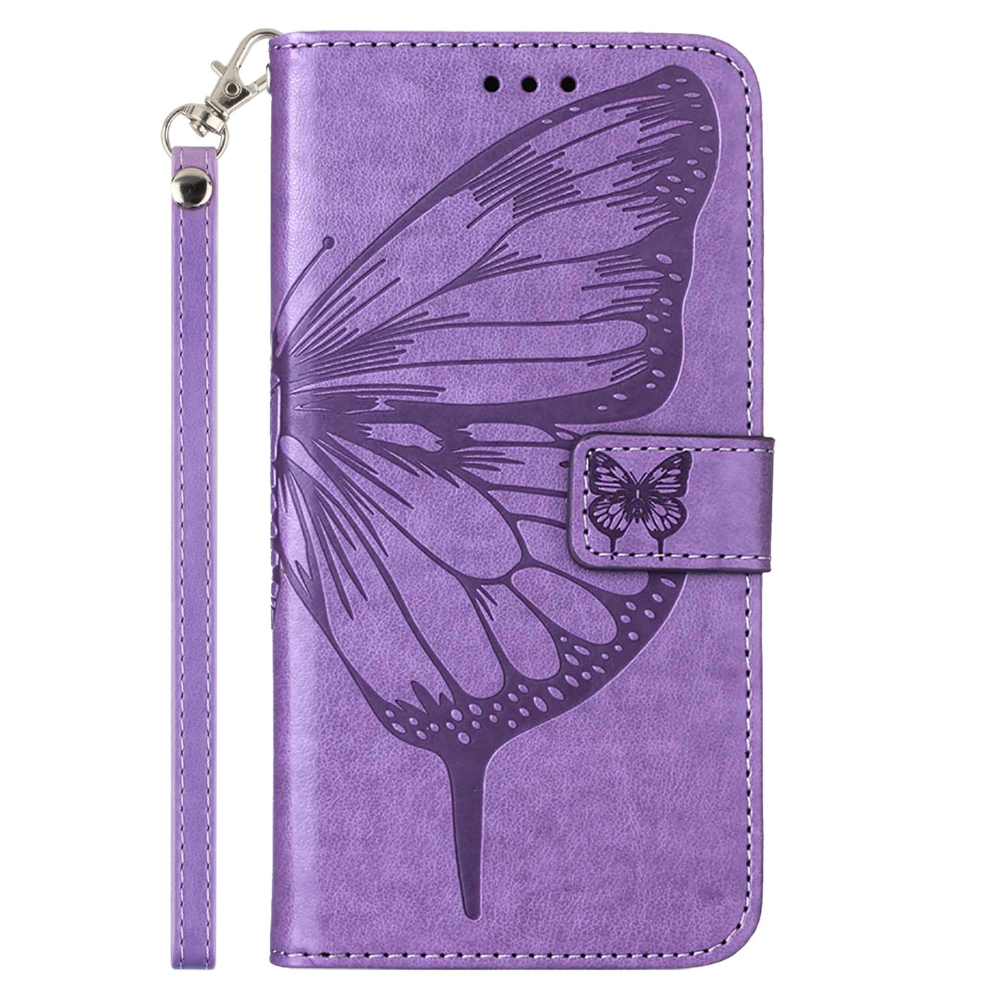 YB Imprinting Series-4 For OnePlus Nord CE4 5G Leather Case Stand Wallet Butterfly Phone Cover - Light Purple