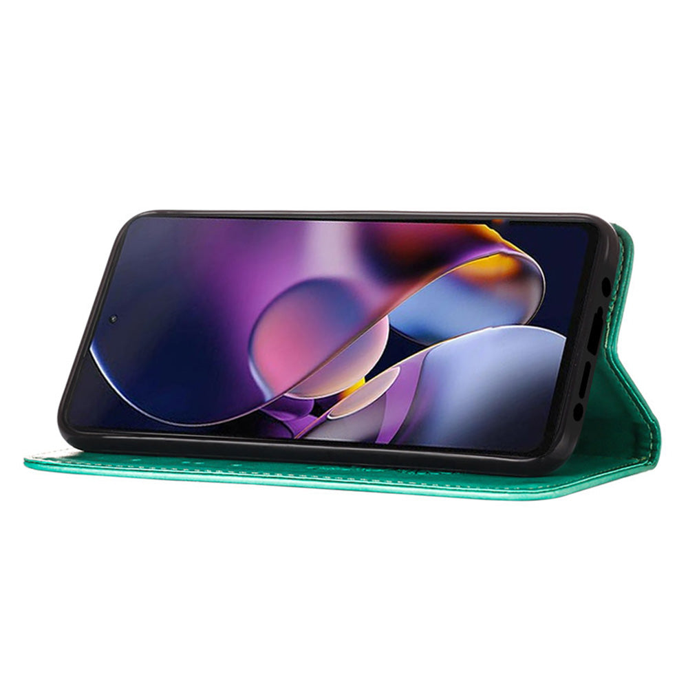 YB Imprinting Series-4 For OnePlus Nord CE4 5G Leather Case Stand Wallet Butterfly Phone Cover - Green