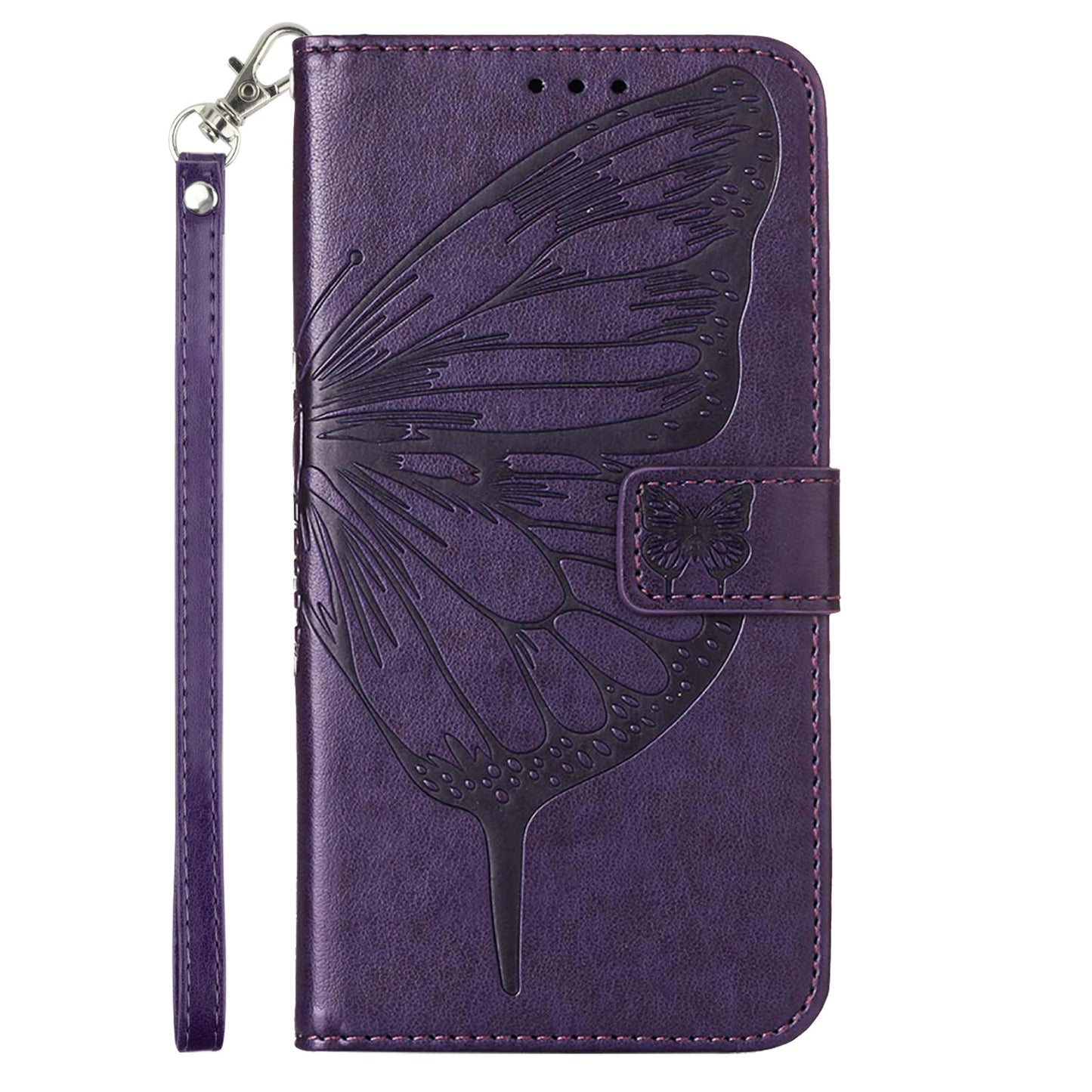 YB Imprinting Series-4 For OnePlus Nord CE4 5G Leather Case Stand Wallet Butterfly Phone Cover - Dark Purple