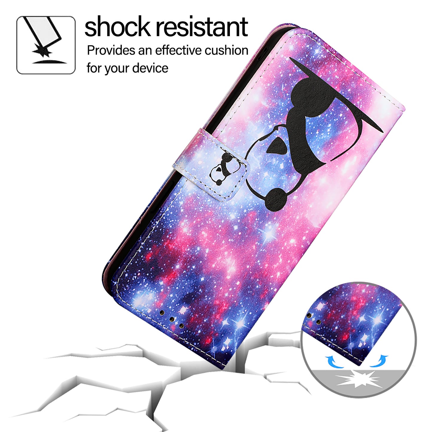 YB Pattern Printing Leather Series-4 for OnePlus Nord CE4 5G Case Anti-scratch Leather Flip Phone Cover - Baby Panda