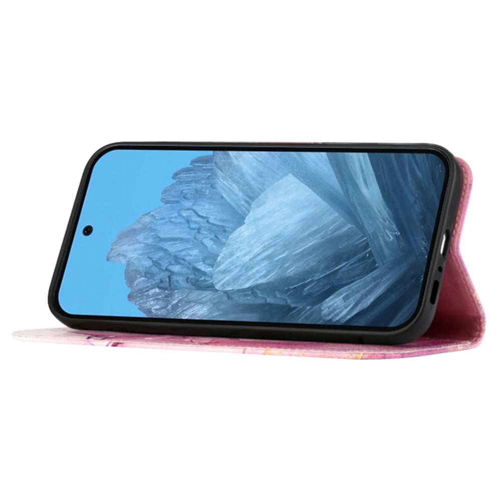 YB Pattern Printing Leather Series-6 For OnePlus Nord CE4 5G Case Stand Flip Phone Cover with Shoulder Strap - Pink / Purple / Gold LS001