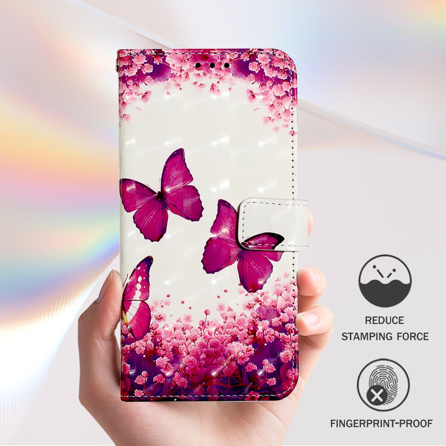 YB Pattern Printing Leather Series-2 For OnePlus Nord CE4 5G Case Protective Leather Phone Shell - Rose Butterflies
