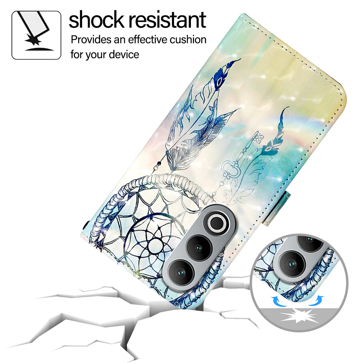 YB Pattern Printing Leather Series-2 For OnePlus Nord CE4 5G Case Protective Leather Phone Shell - Dream Wind Chime