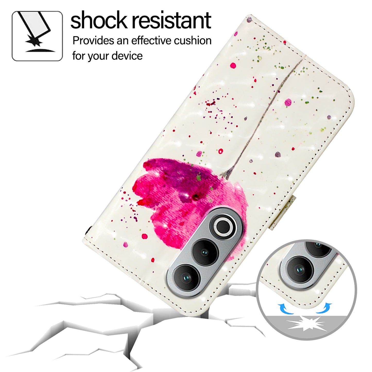 YB Pattern Printing Leather Series-2 For OnePlus Nord CE4 5G Case Protective Leather Phone Shell - Flower