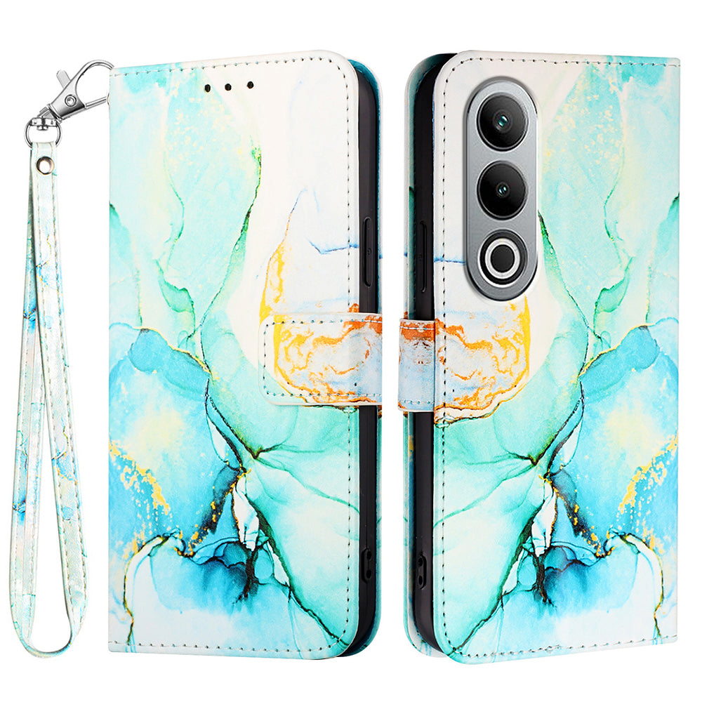 YB Pattern Printing Leather Series-5 For OnePlus Nord CE4 5G Case Wallet Stand Phone Cover - Green LS003