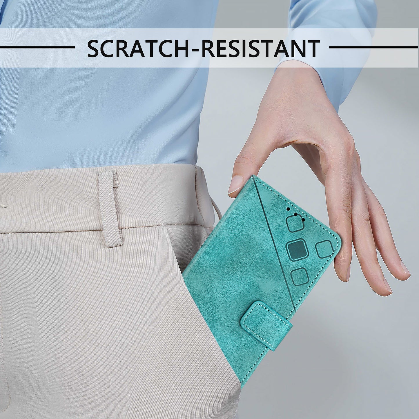 PT005 YB Imprinting Series-7 for Nothing Phone (2a) Crossbody Case PU Leather Stand Accessories Cell Phone Cover - Green