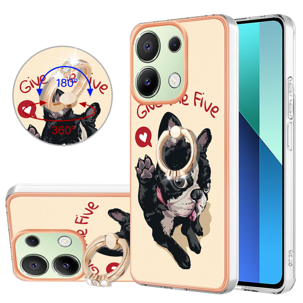 YB IMD Series-20 Style D for Xiaomi Redmi Note 13 4G Case Kickstand TPU Phone Cases Wholesale - Dog