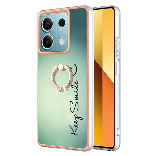 YB IMD Series-20 Style D for Xiaomi Redmi Note 13 5G (Global) Wholesale Case Kickstand TPU Phone Cover - Keep Smile