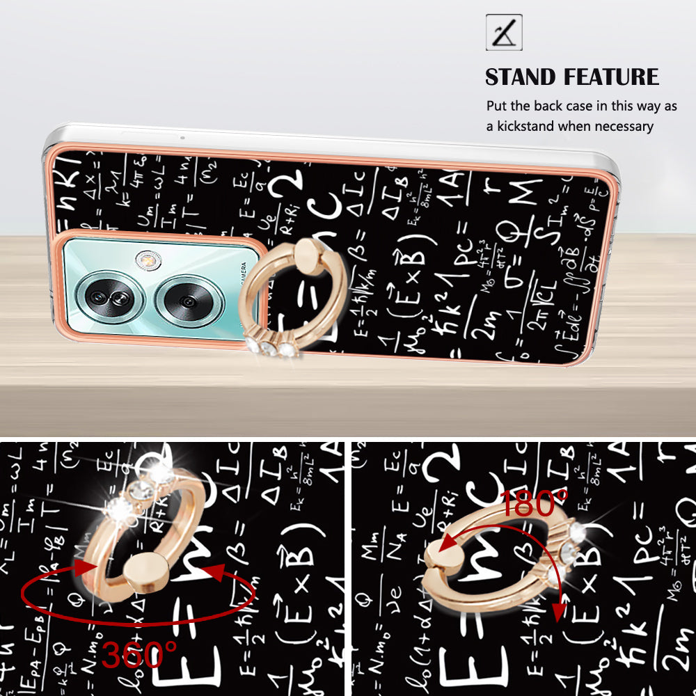 YB IMD Series-20 Style D for Oppo A79 5G / A2 5G Case Kickstand 2.0mm Electroplating TPU Cover - Equation