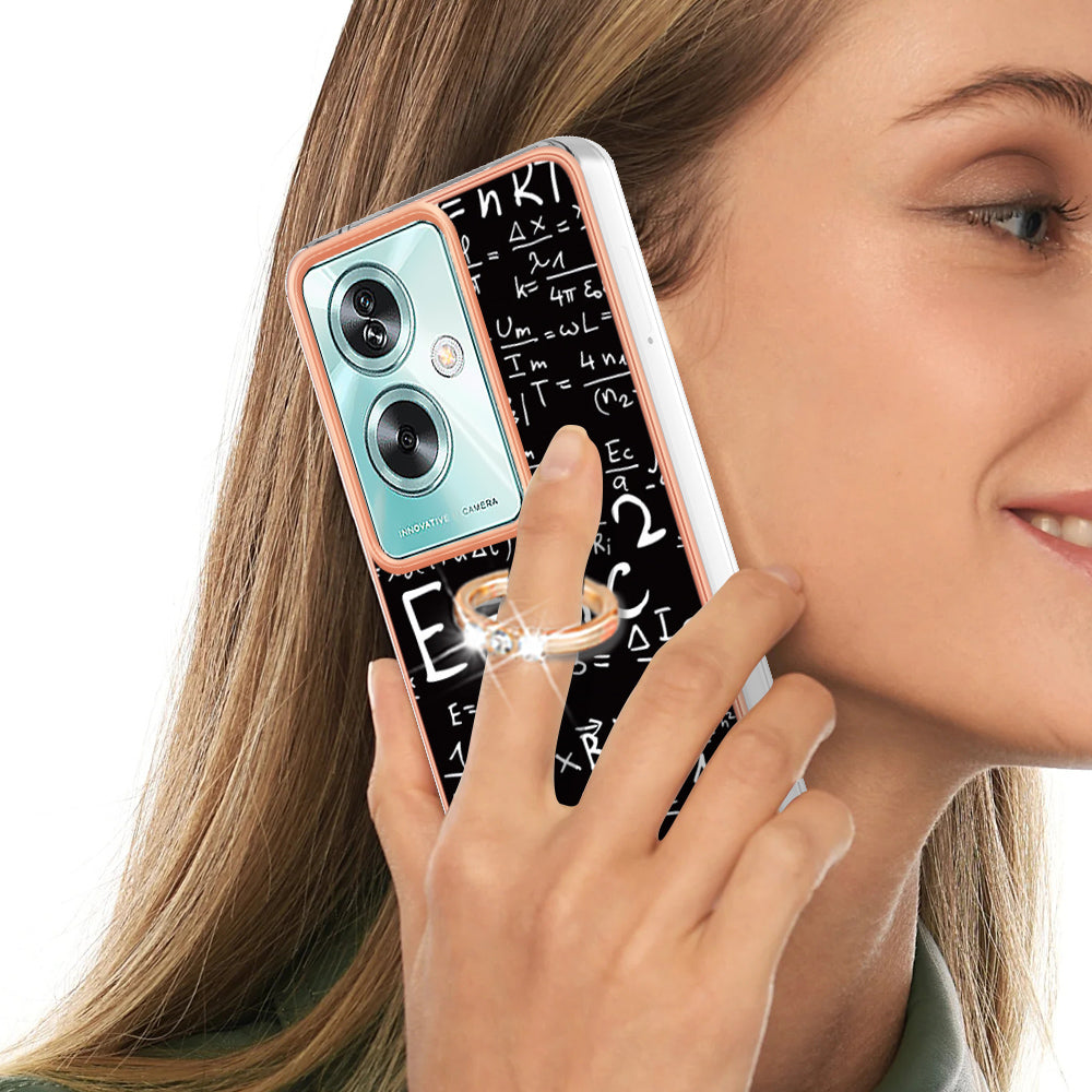 YB IMD Series-20 Style D for Oppo A79 5G / A2 5G Case Kickstand 2.0mm Electroplating TPU Cover - Equation