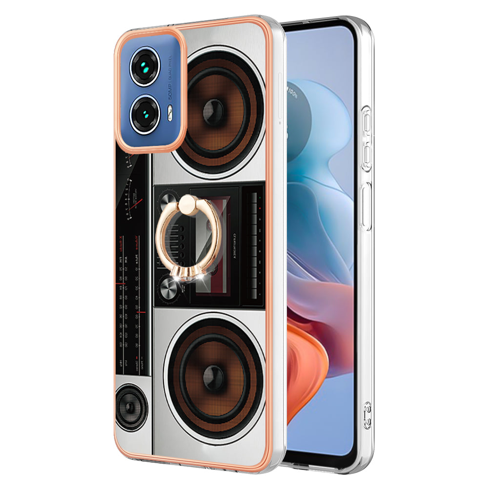 YB IMD Series-20 Style D for Motorola Moto G34 5G Kickstand TPU Case Wholesale Phone Cases - Radio