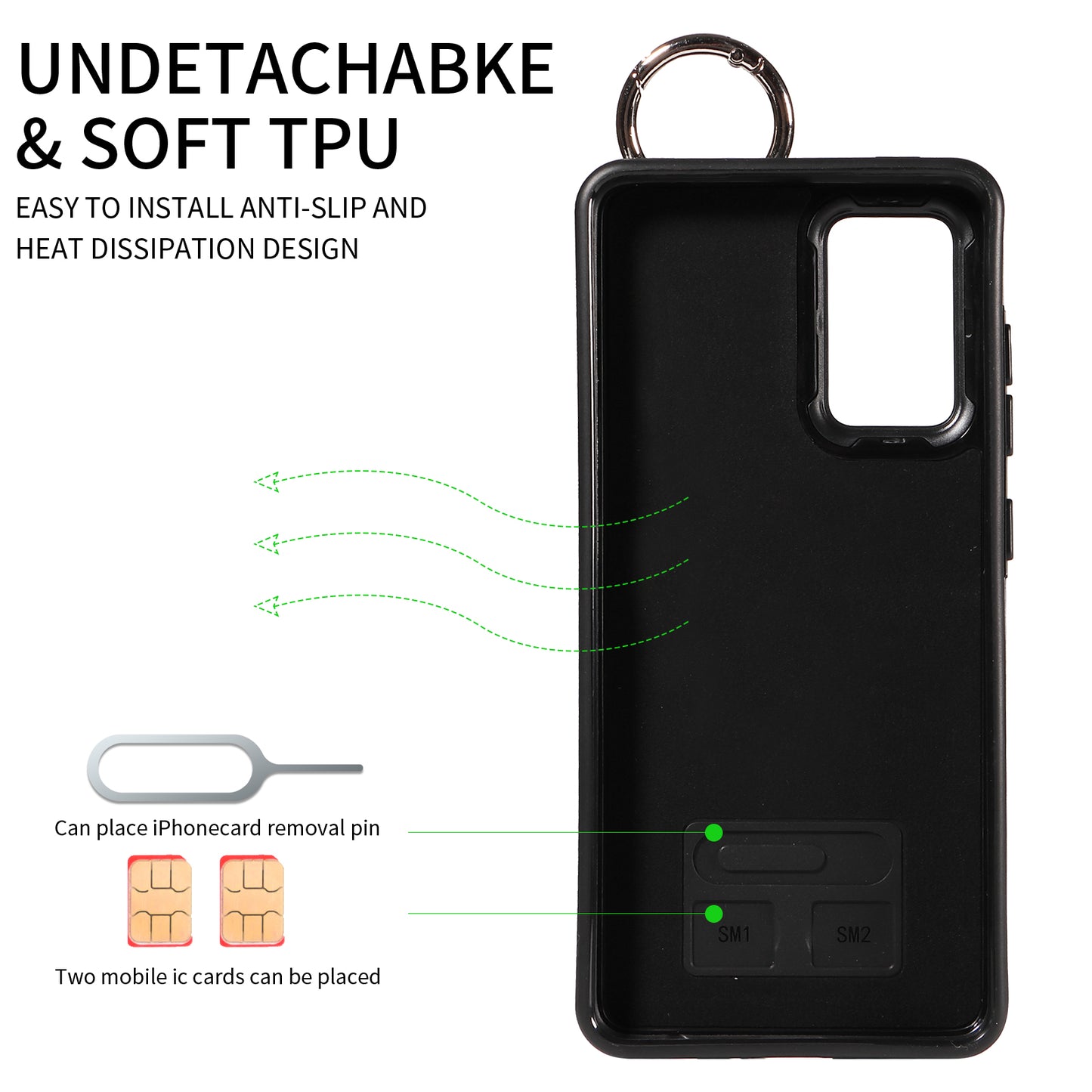 008 For Samsung Galaxy A52 4G / 5G / A52s 5G Case Calf Texture PU+TPU Phone Cover with Kickstand - Black