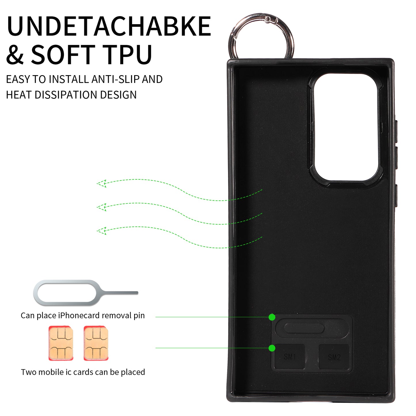 008 For Samsung Galaxy S23 Ultra Case Calf Texture Leather TPU Phone Cover with Kickstand - Black