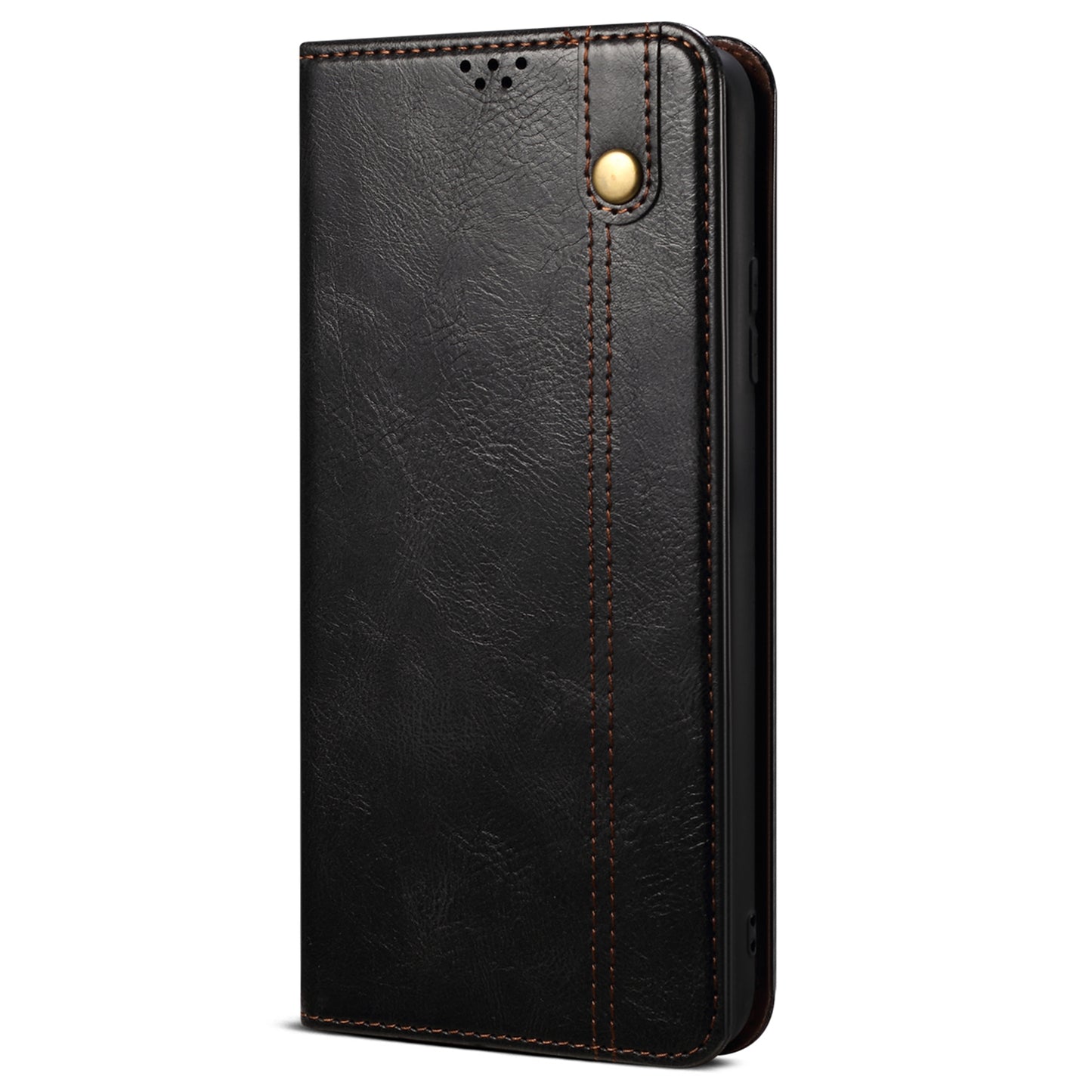 For vivo Y100 5G (Indonesia) / Y200e 5G / V30 Lite 5G (India) / V40 SE 5G / T3 5G Wallet Case Leather Flip Phone Cover - Black