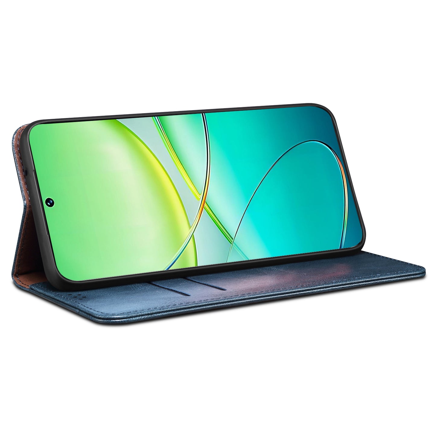 For vivo Y100 5G (Indonesia) / Y200e 5G / V30 Lite 5G (India) / V40 SE 5G / T3 5G Wallet Case Leather Flip Phone Cover - Blue