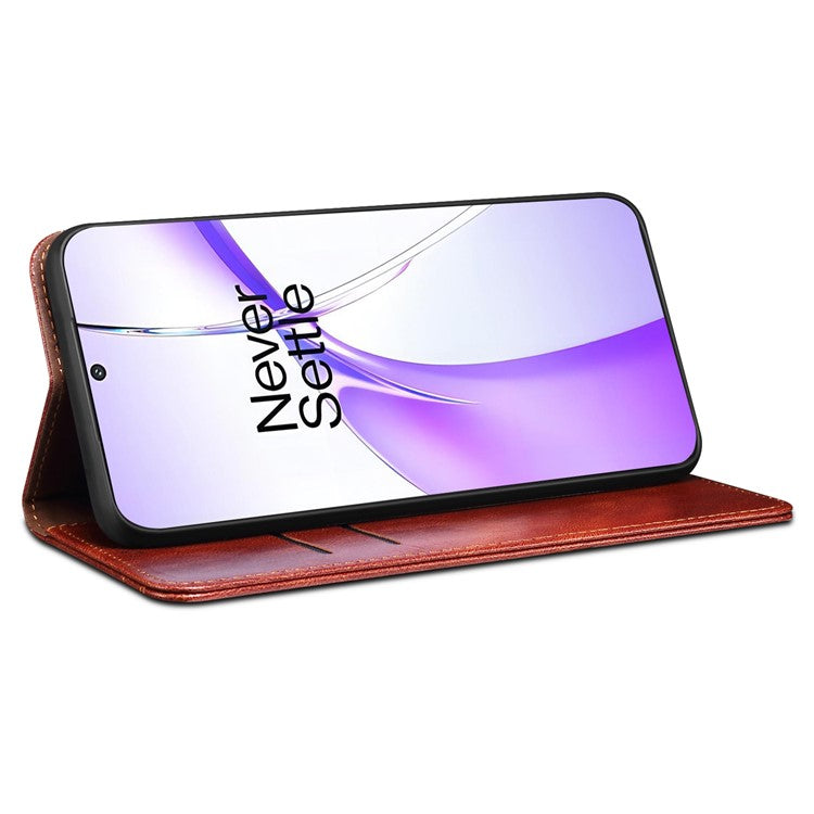 For OnePlus Nord CE4 5G Phone Case Leather Flip Wholesale Wallet Cover - Brown