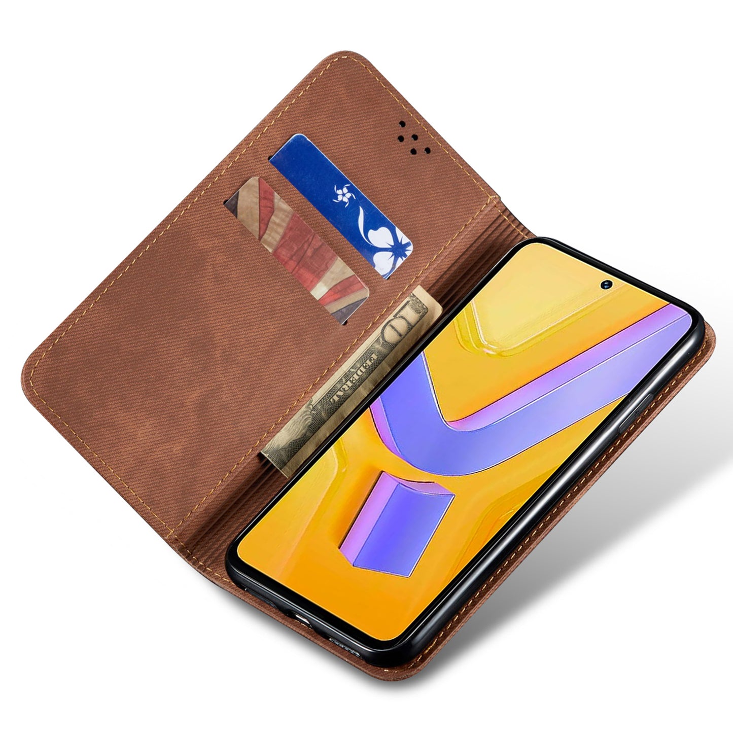 For vivo Y100 5G (Indonesia) / Y200e 5G / V30 Lite 5G (India) / V40 SE 5G / T3 5G Case Wallet Leather Phone Cover - Coffee