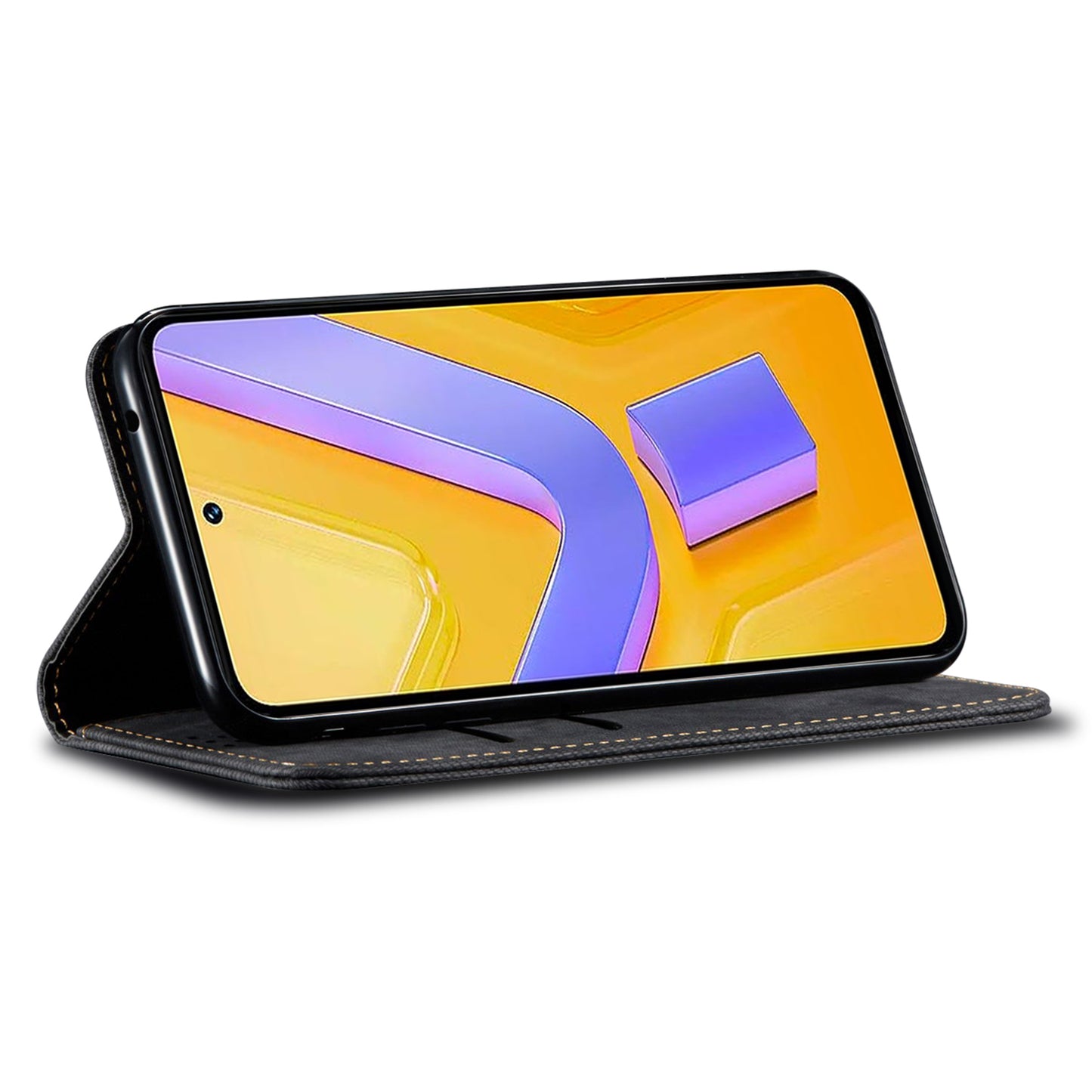 For vivo Y100 5G (Indonesia) / Y200e 5G / V30 Lite 5G (India) / V40 SE 5G / T3 5G Case Wallet Leather Phone Cover - Black