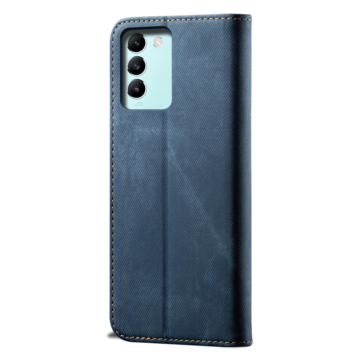 For vivo Y100 5G (Indonesia) / Y200e 5G / V30 Lite 5G (India) / V40 SE 5G / T3 5G Case Wallet Leather Phone Cover - Blue