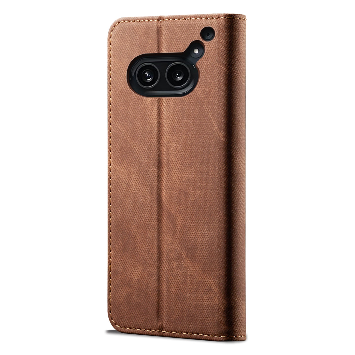 For Nothing Phone (2a) Case Shockproof Leather Stand Phone Cover Mobile Spares Wholesale - Coffee