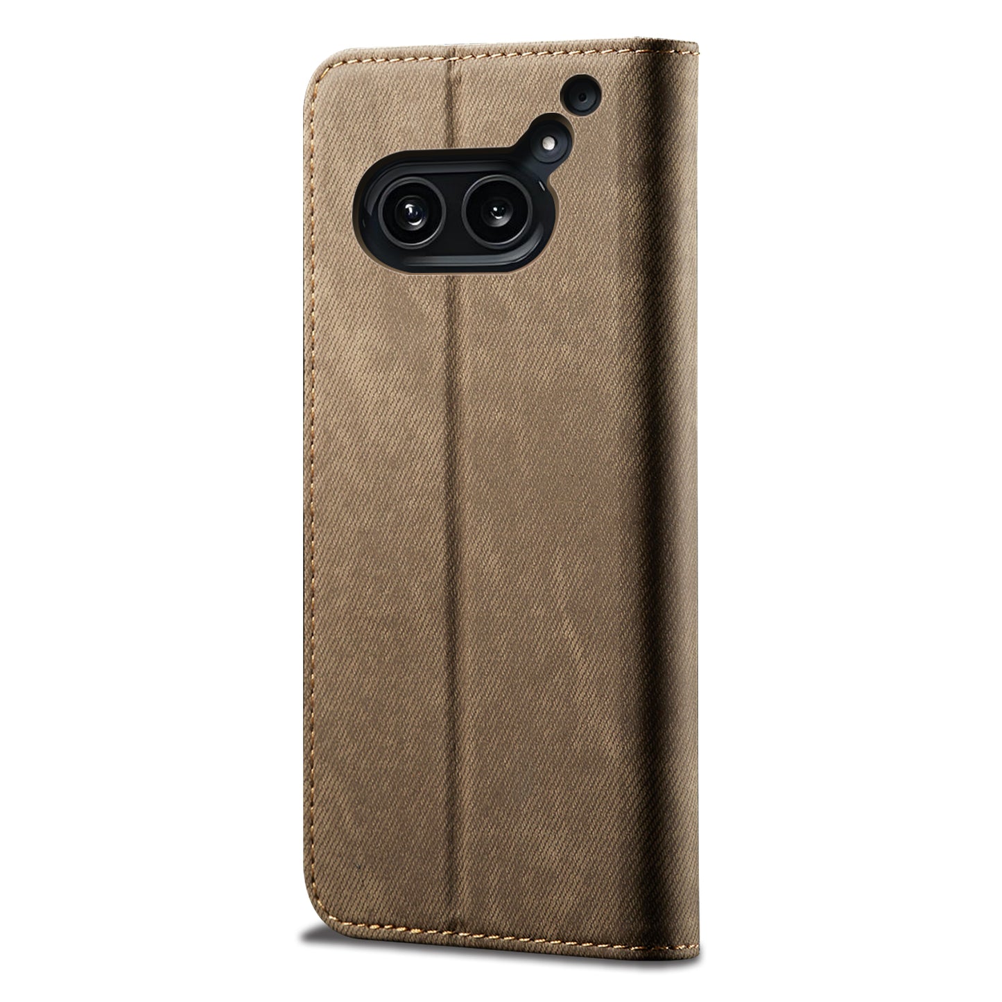For Nothing Phone (2a) Case Shockproof Leather Stand Phone Cover Mobile Spares Wholesale - Khaki