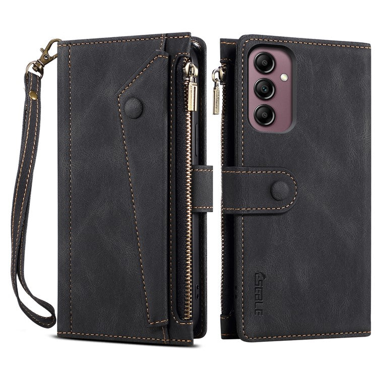 ESEBLE Star Series For Samsung Galaxy M55 5G / C55 5G / F55 5G Case PU Leather+TPU Cover with Wallet Stand - Black
