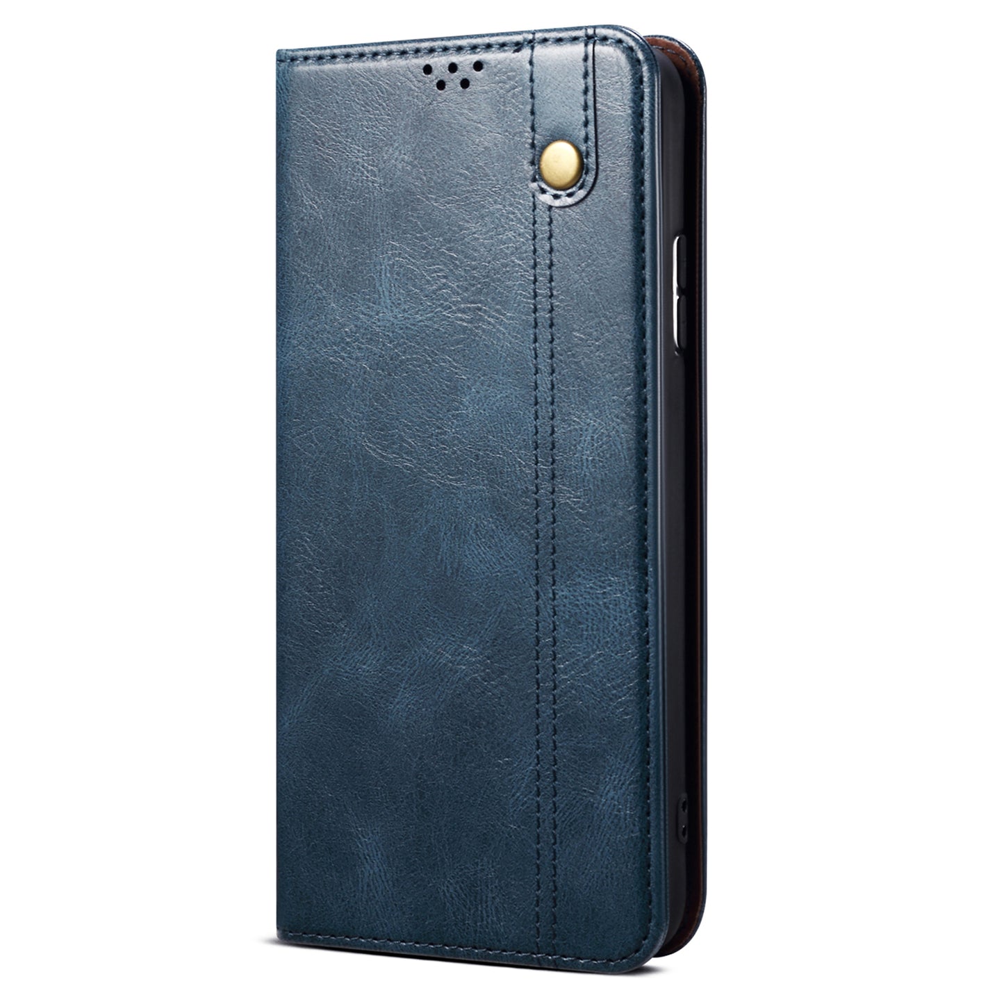 For Motorola Moto G04 4G / G24 4G Case Leather Stand Magnetic Closing Phone Wallet Cover - Blue