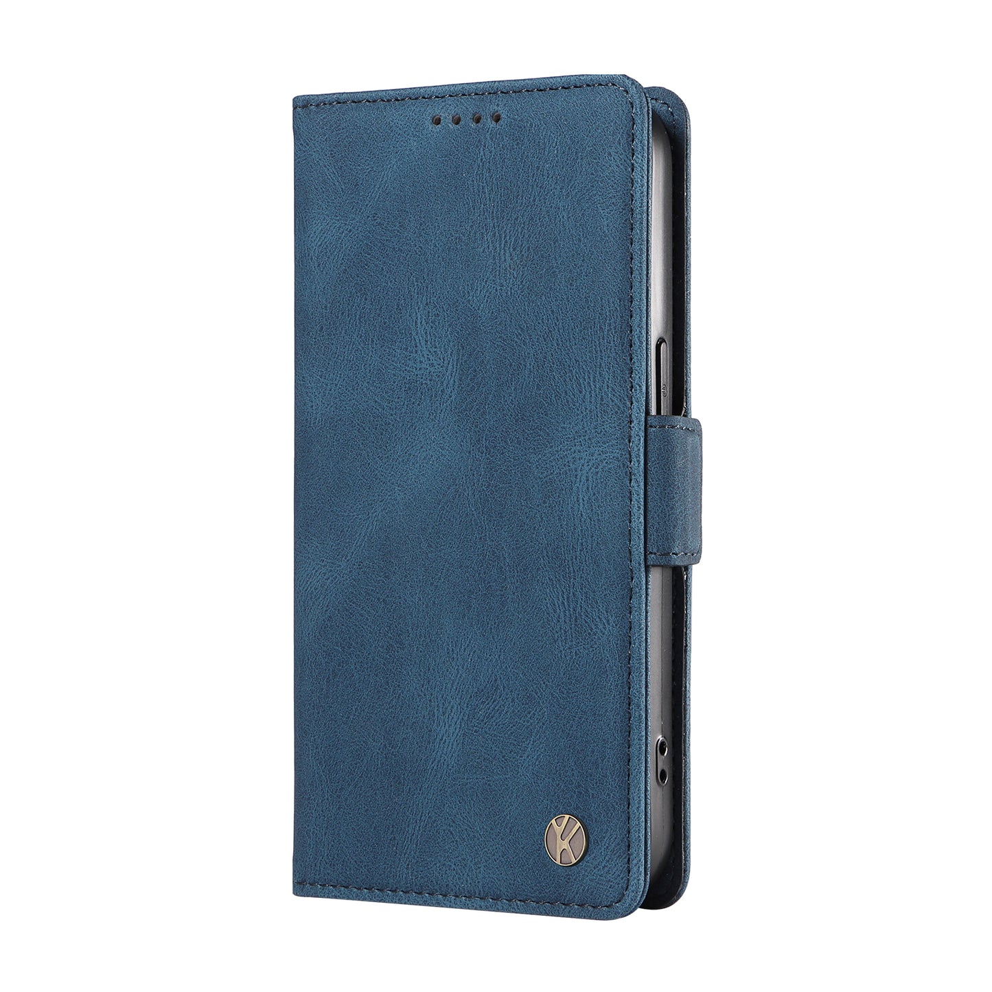 YIKATU YK-005 For Samsung Galaxy S24 Case PU Leather Magnetic Buckle Phone Cover Skin Touch Feeling - Blue