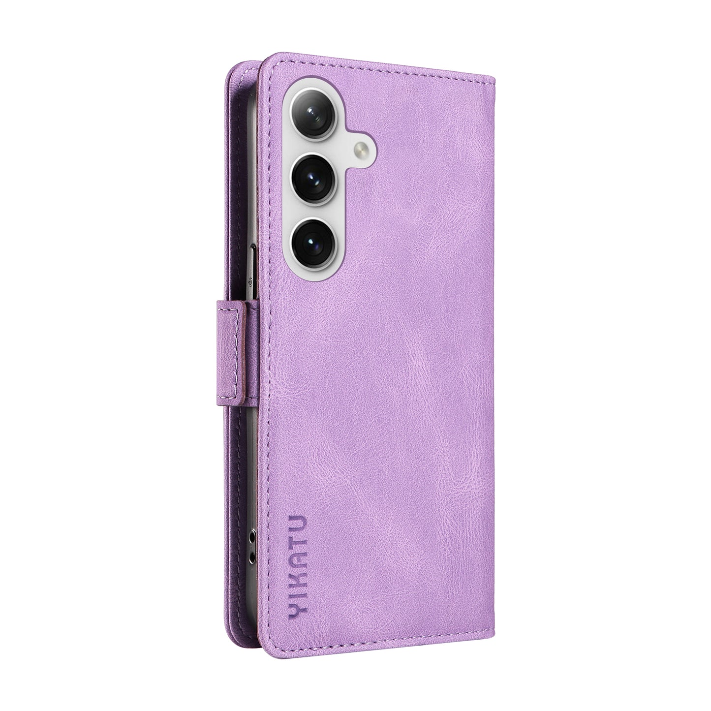 YIKATU YK-005 For Samsung Galaxy S24 Case PU Leather Magnetic Buckle Phone Cover Skin Touch Feeling - Purple