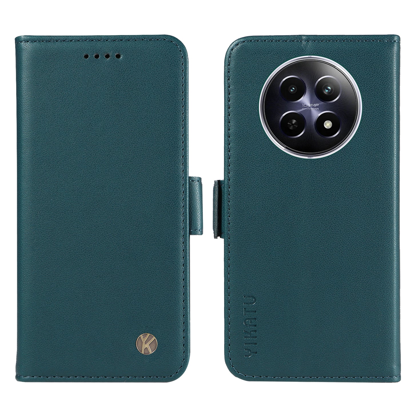YIKATU YK-003 For Realme 12 Leather Case Wallet Cover Phone Accessories Distributors - Green