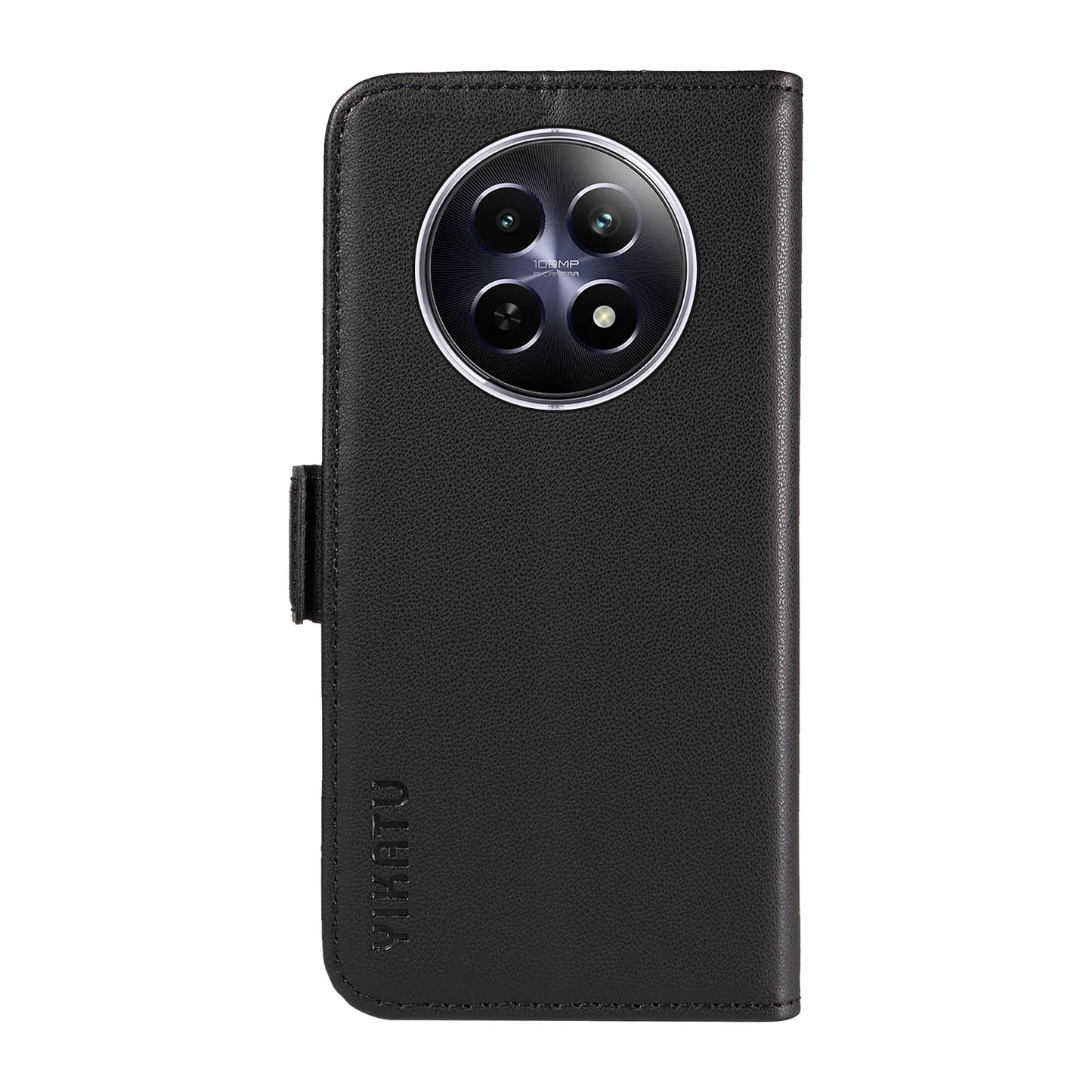 YIKATU YK-003 For Realme 12 Leather Case Wallet Cover Phone Accessories Distributors - Black
