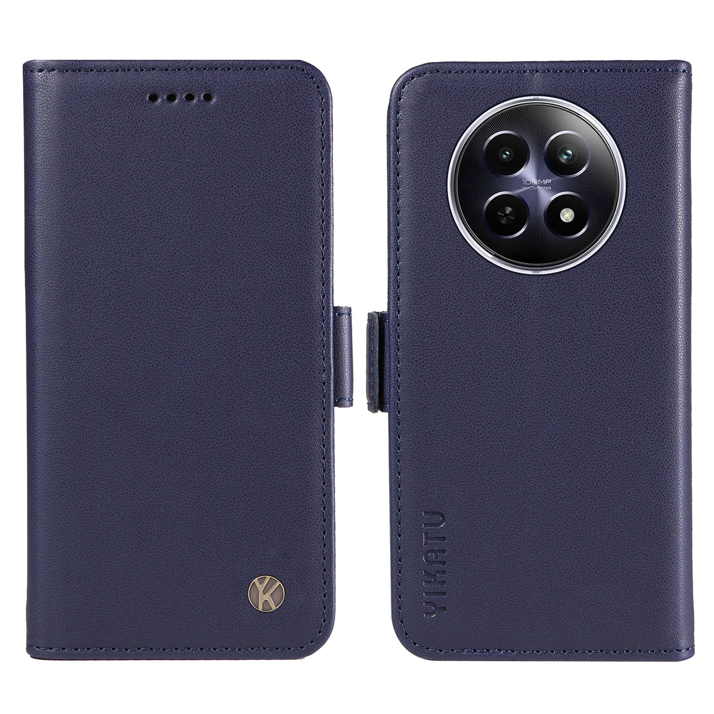 YIKATU YK-003 For Realme 12 Leather Case Wallet Cover Phone Accessories Distributors - Sapphire