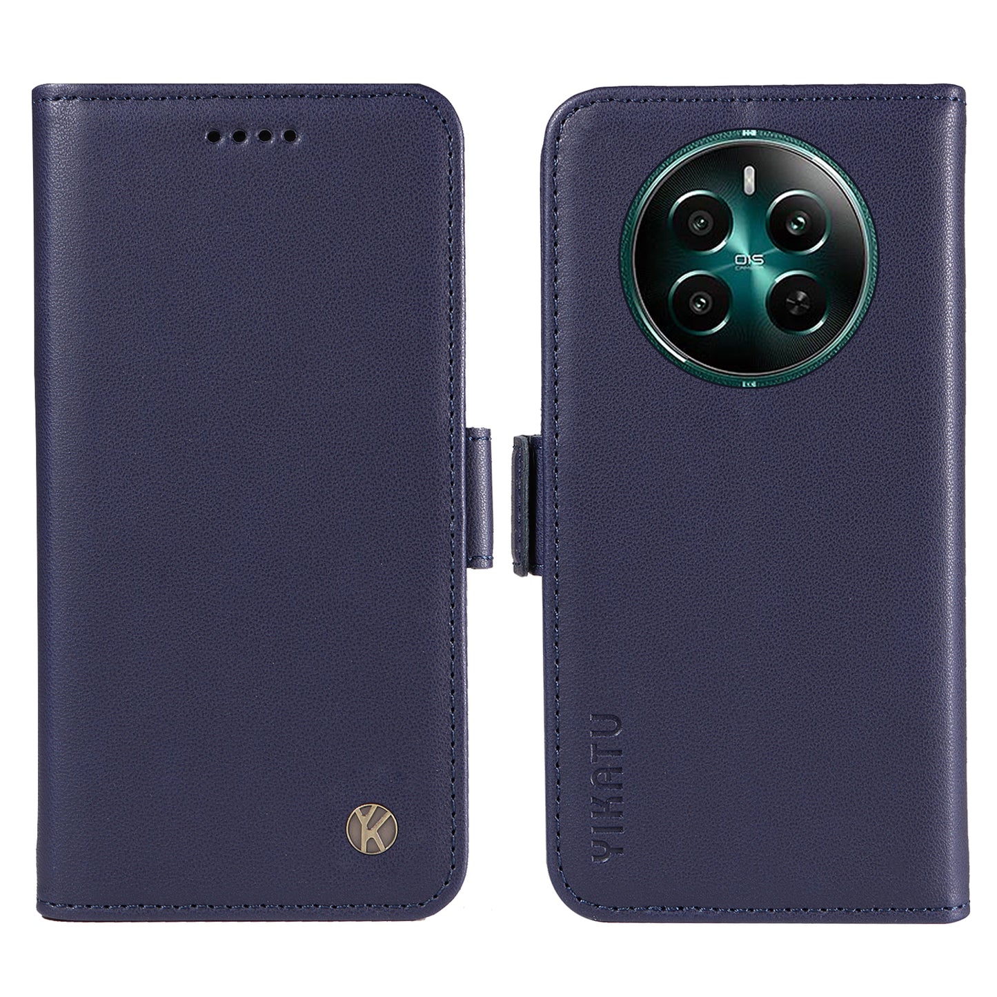 YIKATU YK-003 For Realme 12+ 5G Case Wallet PU Leather+TPU Cover Phone Accessories Distributors - Sapphire