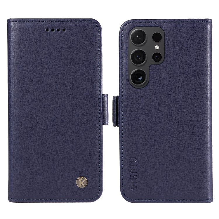YIKATU YK-003 For Samsung Galaxy S24 Ultra Case Stand Leather Cover Phone Accessories Distributors - Sapphire