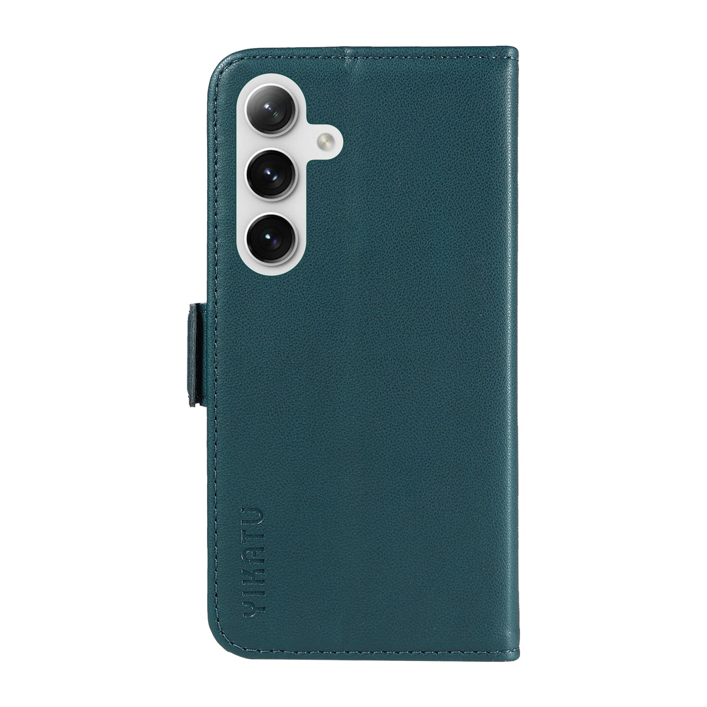 YIKATU YK-003 For Samsung Galaxy S24 Case PU Leather Folio Wallet Phone Cover - Green