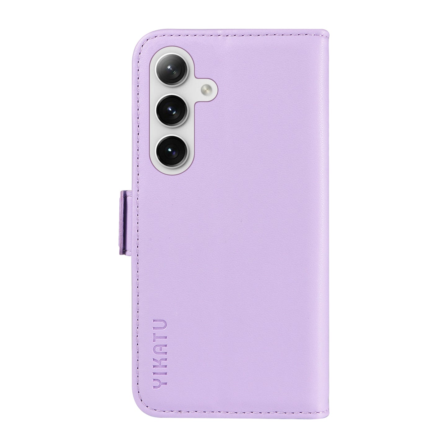YIKATU YK-003 For Samsung Galaxy S24 Case PU Leather Folio Wallet Phone Cover - Light Purple
