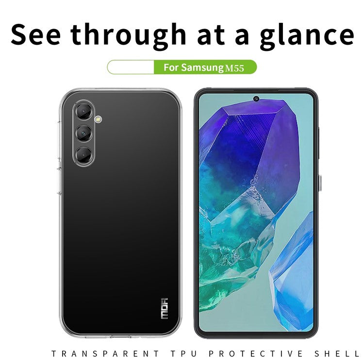 MOFI For Samsung Galaxy M55 5G / C55 5G / F55 5G Case Anti-Scratch High Transparency Soft TPU Phone Cover