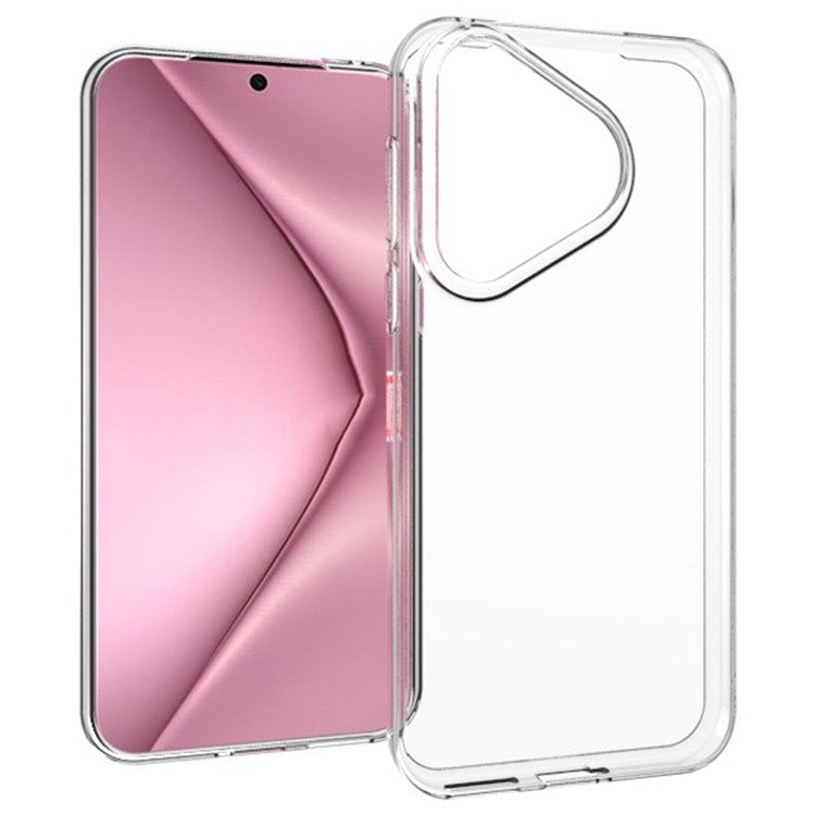 For Huawei Pura 70 TPU Back Case Ultra Thin Transparent Phone Cover with Big Lens Hole