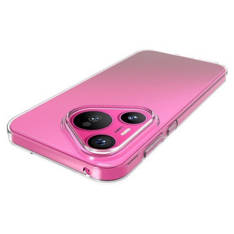 For Huawei Pura 70 TPU Back Case Ultra Thin Transparent Phone Cover with Big Lens Hole