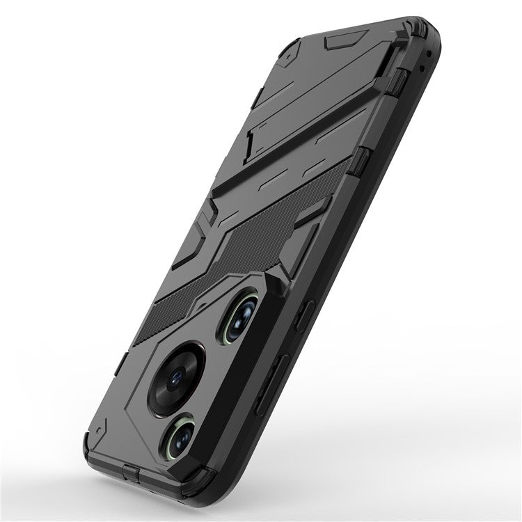 For Huawei Pura 70 Ultra Protective Case Kickstand PC+TPU Phone Cover - Black