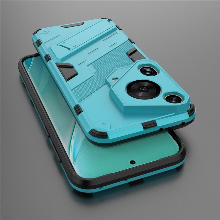 For Huawei Pura 70 Ultra Protective Case Kickstand PC+TPU Phone Cover - Baby Blue