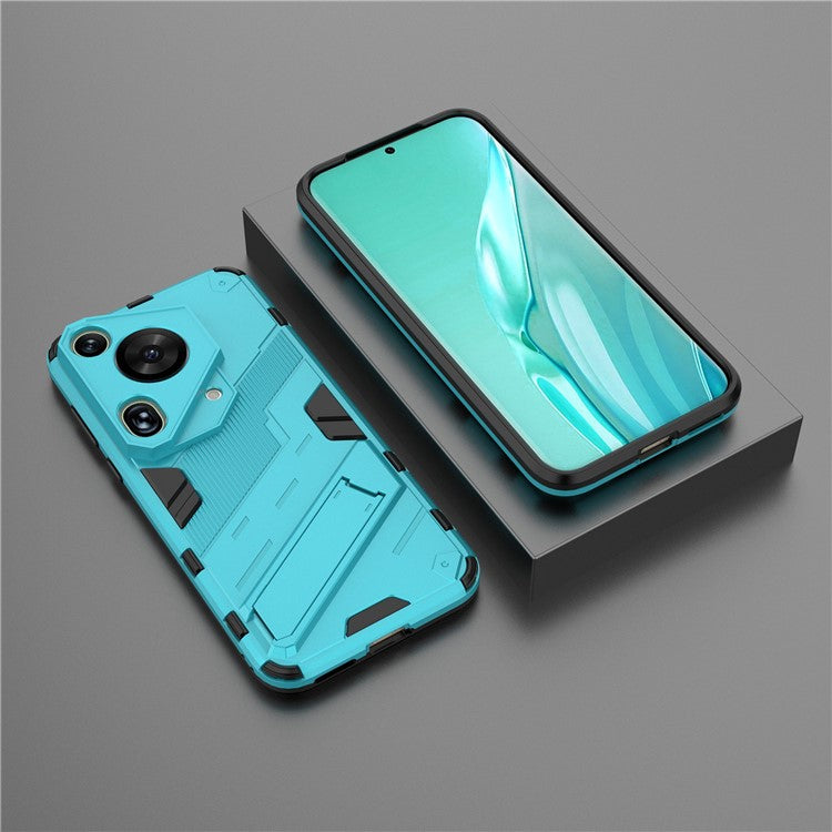For Huawei Pura 70 Ultra Protective Case Kickstand PC+TPU Phone Cover - Baby Blue