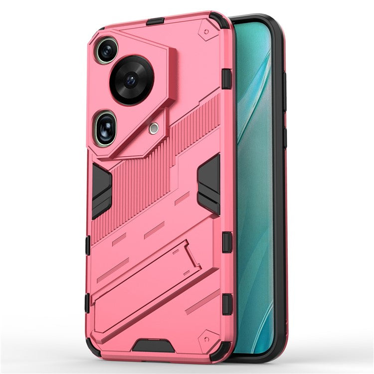 For Huawei Pura 70 Ultra Protective Case Kickstand PC+TPU Phone Cover - Rose