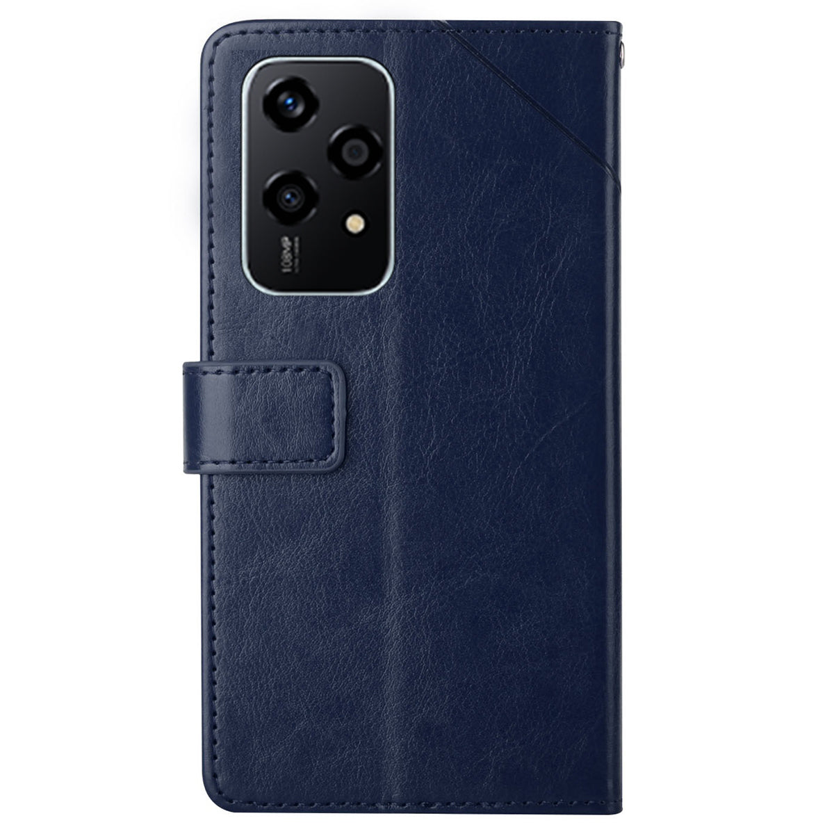 HT01 For Honor 200 Lite Case Stand Wallet Leather Cover Imprinted Design Phone Shell - Blue