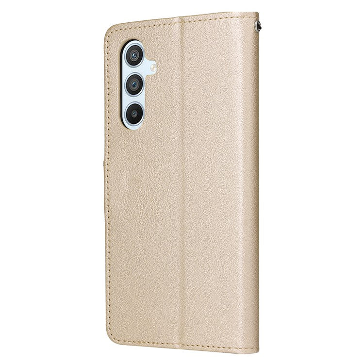 For Samsung Galaxy A54 5G Case PU Leather Stand Folio Wallet Phone Cover - Gold