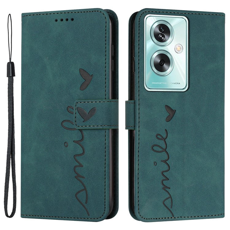 For Oppo A79 5G / A2 5G / OnePlus Nord N30 SE 5G Phone Case Anti-fall PU Leather Stand Shell - Green