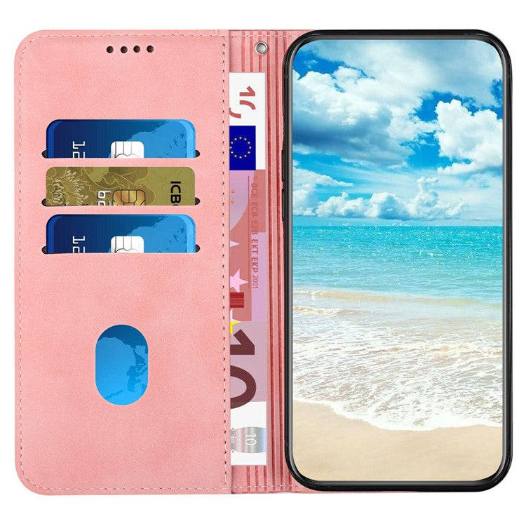 For OnePlus Nord N30 SE 5G / Oppo A79 5G / A2 5G Magnetic PU Leather Cover Wholesale Phone Case Phone Stand Shell - Rose Gold