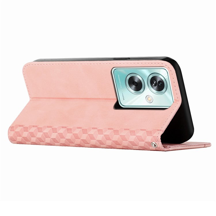 For OnePlus Nord N30 SE 5G / Oppo A79 5G / A2 5G Magnetic PU Leather Cover Wholesale Phone Case Phone Stand Shell - Rose Gold